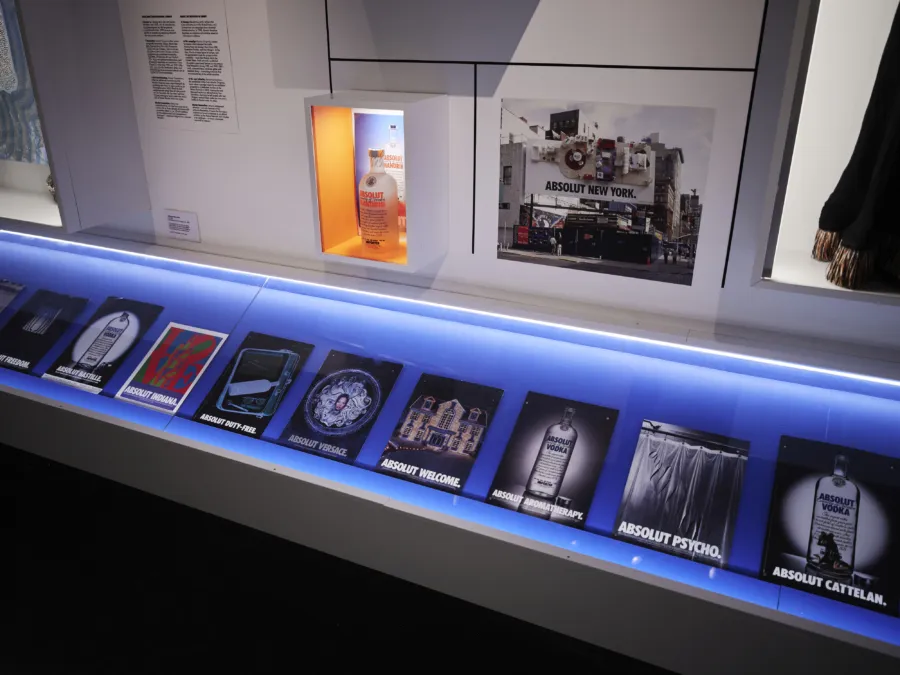 Absolut Vodka ads on display at Spritmuseum in Stockholm