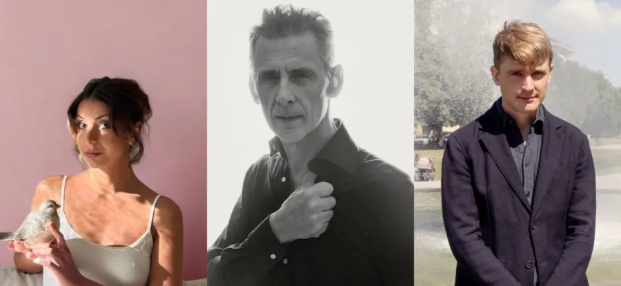 Författaren David Lagercrantz, kulturjournalisten och poddaren Lana Zand och författaren Måns Wadensjö medverkar i Spritmuseum Talks 8 december