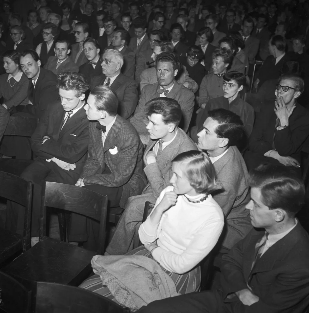 Studentdebatt med Henning Österberg som inledare, Uppsala 1953